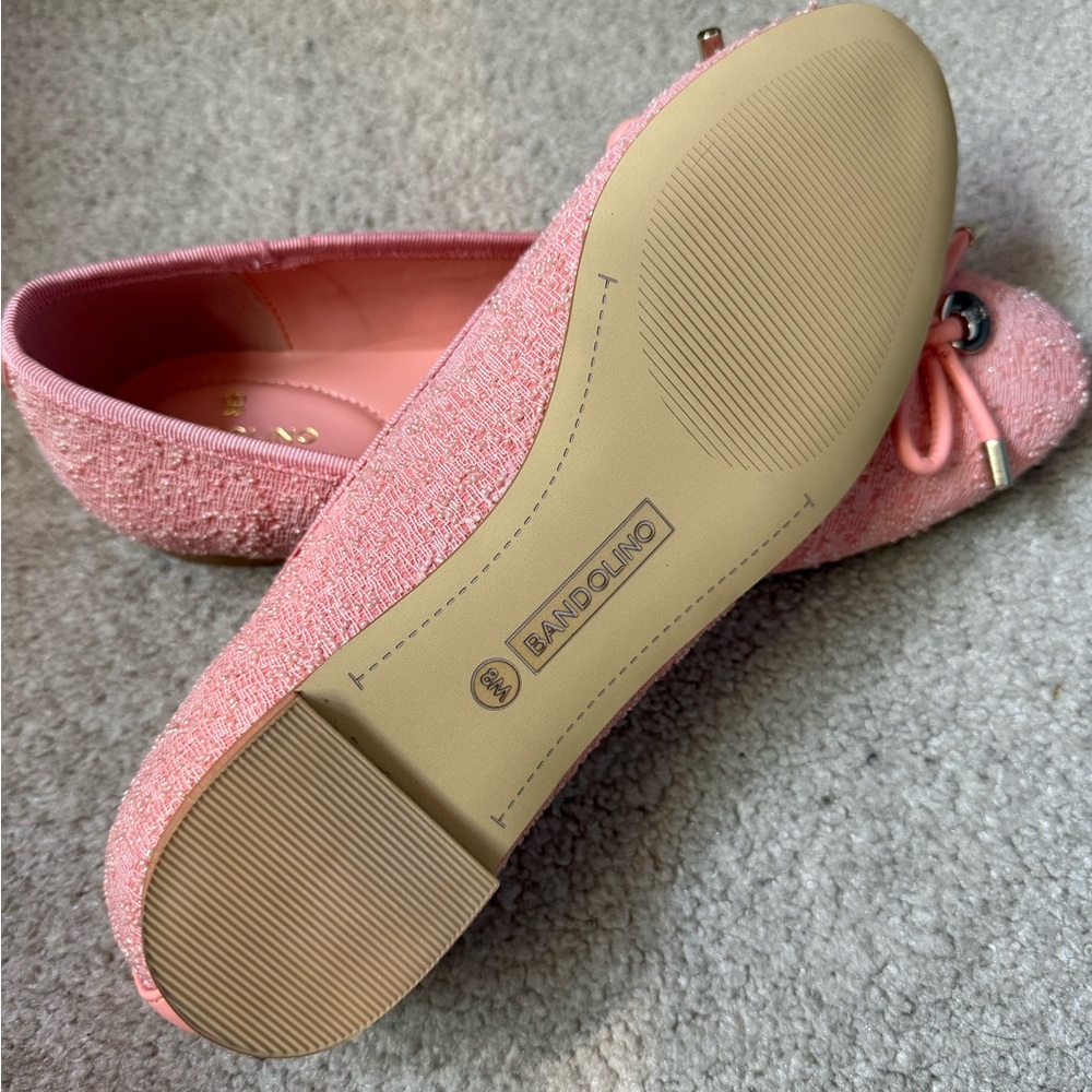 Bandolino Pink Flats with Bow Detail - Picture 6 of 7